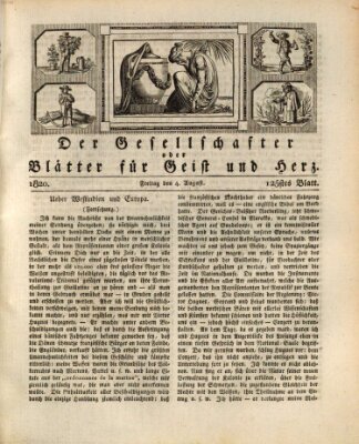 Der Gesellschafter oder Blätter für Geist und Herz Freitag 4. August 1820