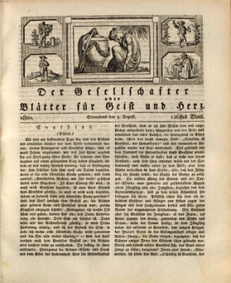 Der Gesellschafter oder Blätter für Geist und Herz Samstag 5. August 1820