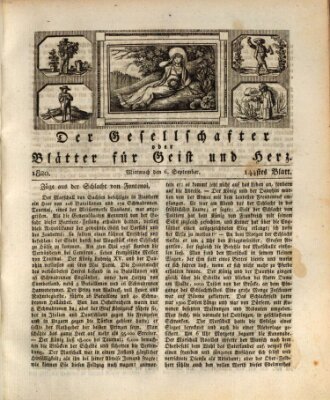 Der Gesellschafter oder Blätter für Geist und Herz Mittwoch 6. September 1820