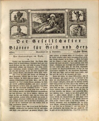 Der Gesellschafter oder Blätter für Geist und Herz Samstag 23. September 1820