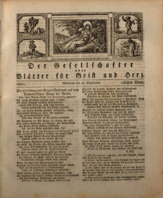 Der Gesellschafter oder Blätter für Geist und Herz Mittwoch 27. September 1820