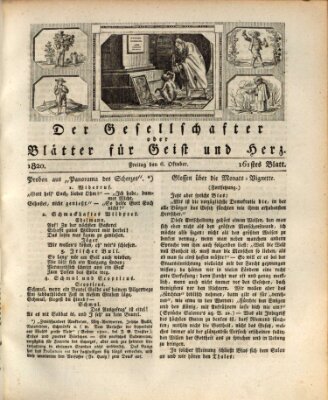 Der Gesellschafter oder Blätter für Geist und Herz Freitag 6. Oktober 1820