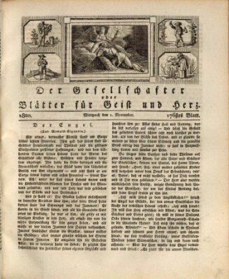 Der Gesellschafter oder Blätter für Geist und Herz Mittwoch 1. November 1820