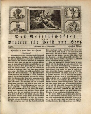 Der Gesellschafter oder Blätter für Geist und Herz Mittwoch 8. November 1820