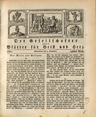 Der Gesellschafter oder Blätter für Geist und Herz Samstag 9. Dezember 1820