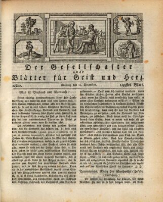 Der Gesellschafter oder Blätter für Geist und Herz Montag 11. Dezember 1820