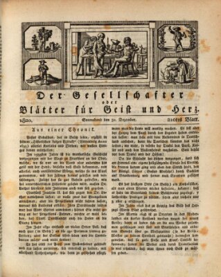 Der Gesellschafter oder Blätter für Geist und Herz Samstag 30. Dezember 1820