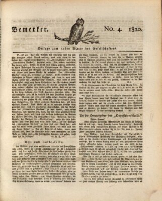 Der Gesellschafter oder Blätter für Geist und Herz Mittwoch 23. Februar 1820