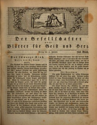 Der Gesellschafter oder Blätter für Geist und Herz Freitag 12. Januar 1821