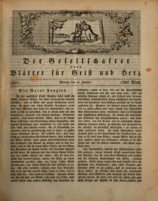 Der Gesellschafter oder Blätter für Geist und Herz Montag 22. Januar 1821