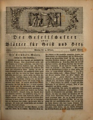 Der Gesellschafter oder Blätter für Geist und Herz Montag 19. Februar 1821