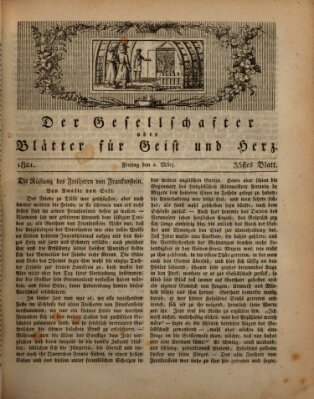 Der Gesellschafter oder Blätter für Geist und Herz Freitag 2. März 1821