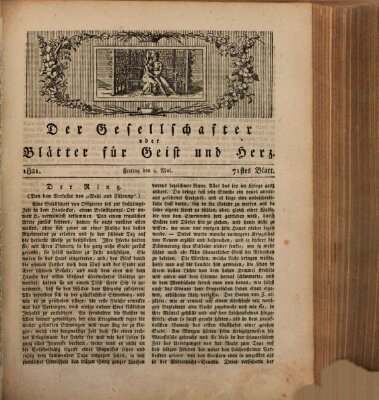 Der Gesellschafter oder Blätter für Geist und Herz Freitag 4. Mai 1821