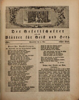 Der Gesellschafter oder Blätter für Geist und Herz Samstag 12. Mai 1821