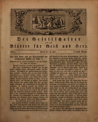 Der Gesellschafter oder Blätter für Geist und Herz Freitag 13. Juli 1821