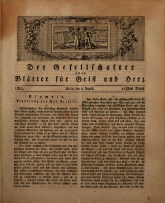 Der Gesellschafter oder Blätter für Geist und Herz Freitag 3. August 1821