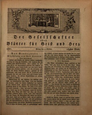 Der Gesellschafter oder Blätter für Geist und Herz Freitag 5. Oktober 1821