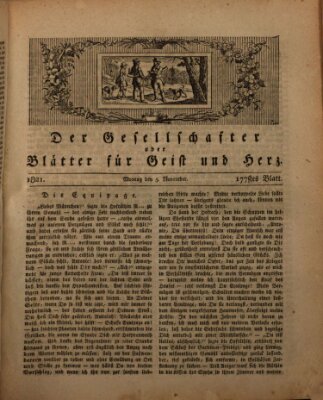 Der Gesellschafter oder Blätter für Geist und Herz Montag 5. November 1821