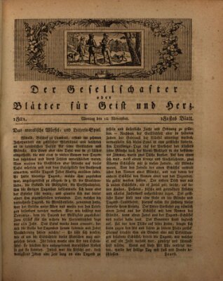 Der Gesellschafter oder Blätter für Geist und Herz Montag 12. November 1821