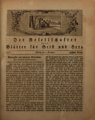 Der Gesellschafter oder Blätter für Geist und Herz Montag 3. Dezember 1821