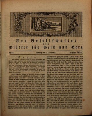 Der Gesellschafter oder Blätter für Geist und Herz Montag 24. Dezember 1821