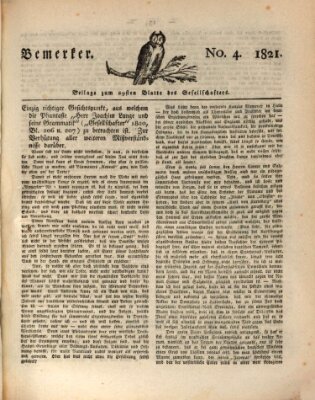 Der Gesellschafter oder Blätter für Geist und Herz Montag 19. Februar 1821