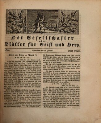 Der Gesellschafter oder Blätter für Geist und Herz Samstag 26. Januar 1822