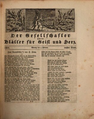 Der Gesellschafter oder Blätter für Geist und Herz Montag 4. Februar 1822