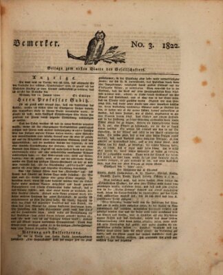 Der Gesellschafter oder Blätter für Geist und Herz Mittwoch 6. Februar 1822