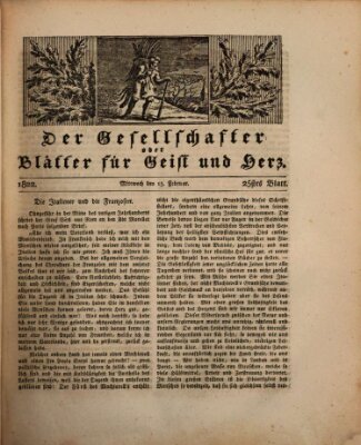Der Gesellschafter oder Blätter für Geist und Herz Mittwoch 13. Februar 1822