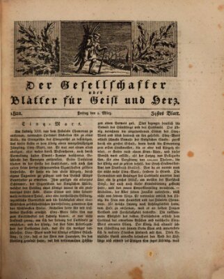 Der Gesellschafter oder Blätter für Geist und Herz Freitag 1. März 1822