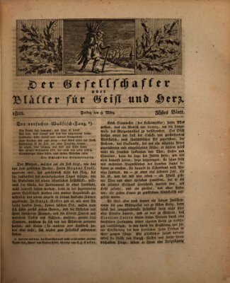 Der Gesellschafter oder Blätter für Geist und Herz Freitag 8. März 1822