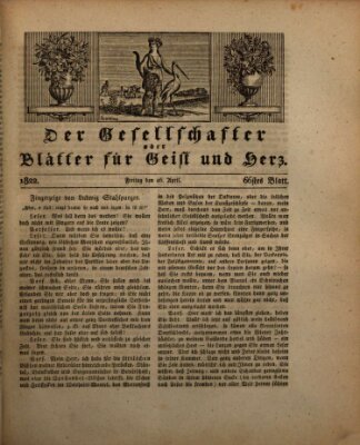 Der Gesellschafter oder Blätter für Geist und Herz Freitag 26. April 1822