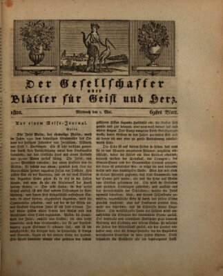 Der Gesellschafter oder Blätter für Geist und Herz Mittwoch 1. Mai 1822