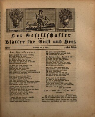 Der Gesellschafter oder Blätter für Geist und Herz Mittwoch 8. Mai 1822