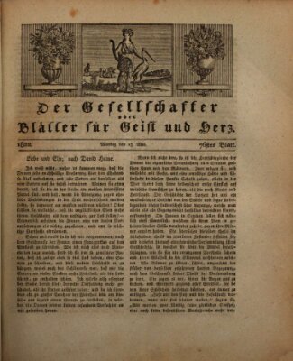 Der Gesellschafter oder Blätter für Geist und Herz Montag 13. Mai 1822