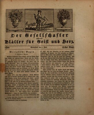 Der Gesellschafter oder Blätter für Geist und Herz Samstag 1. Juni 1822