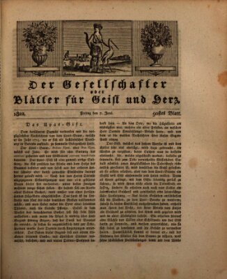 Der Gesellschafter oder Blätter für Geist und Herz Freitag 7. Juni 1822