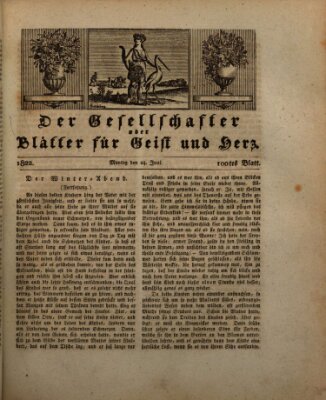 Der Gesellschafter oder Blätter für Geist und Herz Montag 24. Juni 1822