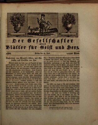 Der Gesellschafter oder Blätter für Geist und Herz Freitag 28. Juni 1822