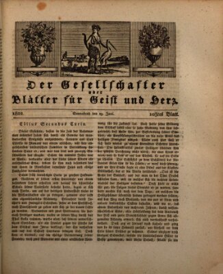 Der Gesellschafter oder Blätter für Geist und Herz Samstag 29. Juni 1822