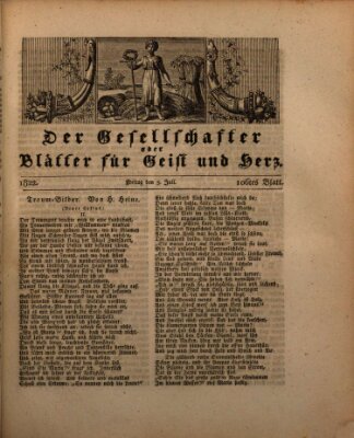 Der Gesellschafter oder Blätter für Geist und Herz Freitag 5. Juli 1822