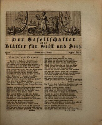 Der Gesellschafter oder Blätter für Geist und Herz Montag 5. August 1822