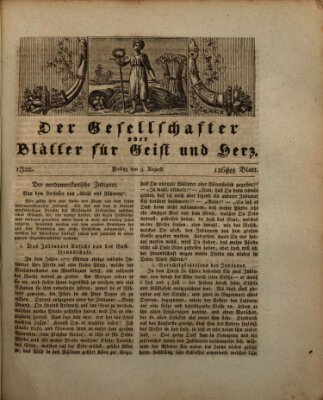 Der Gesellschafter oder Blätter für Geist und Herz Freitag 9. August 1822