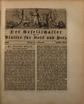 Der Gesellschafter oder Blätter für Geist und Herz Montag 23. September 1822