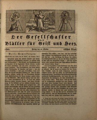 Der Gesellschafter oder Blätter für Geist und Herz Freitag 18. Oktober 1822