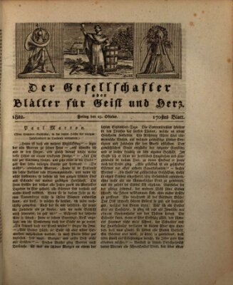 Der Gesellschafter oder Blätter für Geist und Herz Freitag 25. Oktober 1822