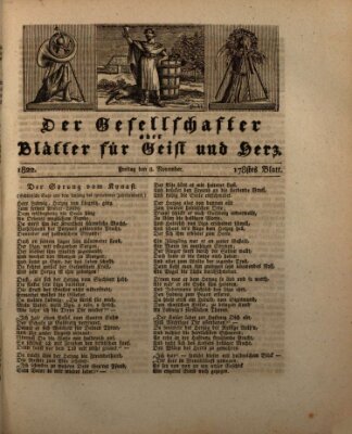 Der Gesellschafter oder Blätter für Geist und Herz Freitag 8. November 1822