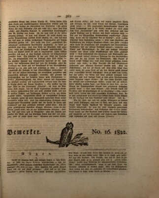 Der Gesellschafter oder Blätter für Geist und Herz Mittwoch 13. November 1822