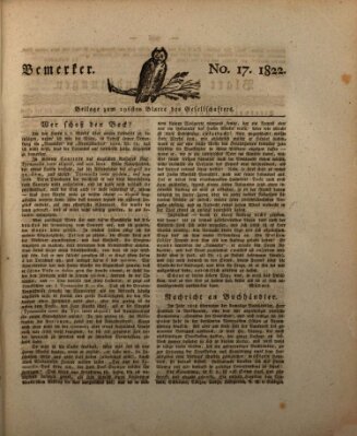 Der Gesellschafter oder Blätter für Geist und Herz Montag 9. Dezember 1822